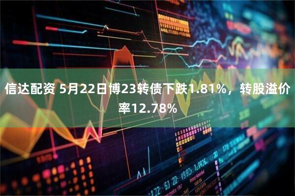 信达配资 5月22日博23转债下跌1.81%，转股溢价率12.78%