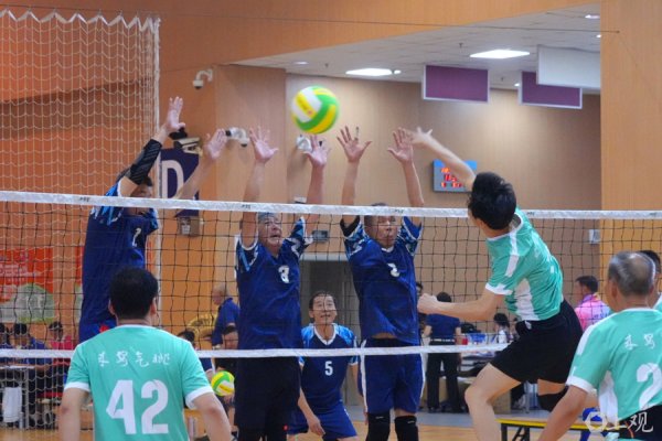 盈富配资 女排名将周鹿敏助阵，近400位老年气排球爱好者在申城一展身手